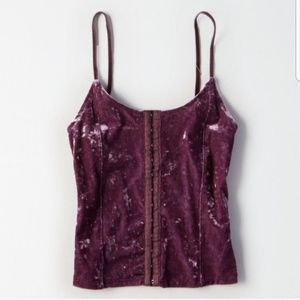 Velvet corset top